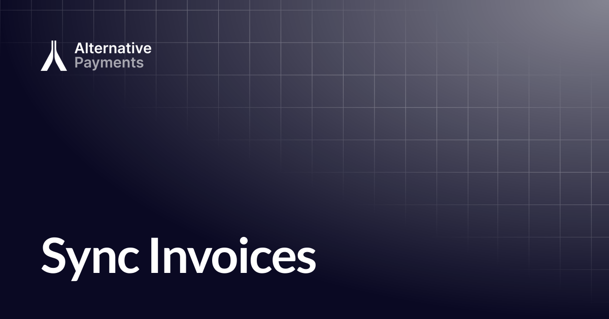 Sync Invoices | Help Center